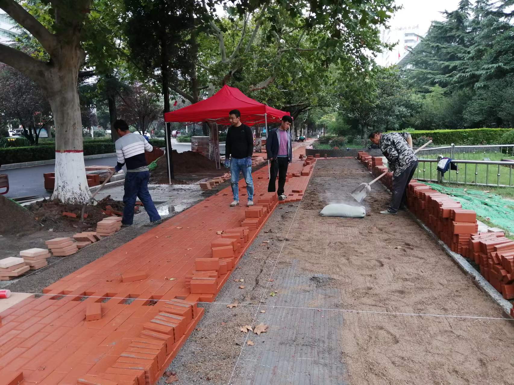 烧结路面砖施工实景案例（一）